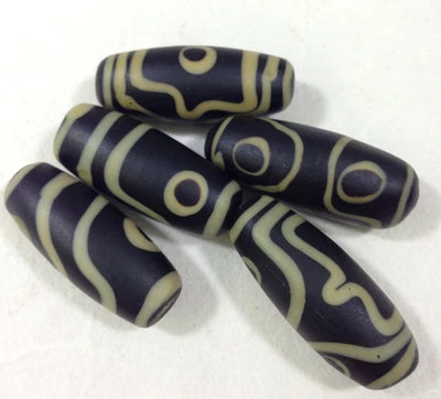 Cuentas de piedra de ágata Dzi tibetana 30 mm Foto 1 de 3