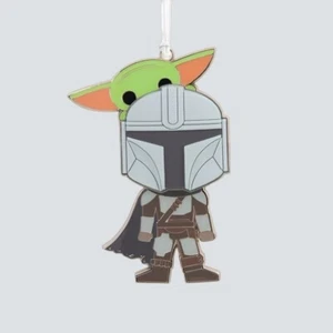Adorno de Navidad Hallmark Star Wars The Mandalorian and Grogu con dimensión - Imagen 1 de 2