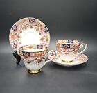 Royal Tara CARINA Set(s) 2 Footed Cup & Saucer Sets EXCELLENT RARE Round Handle