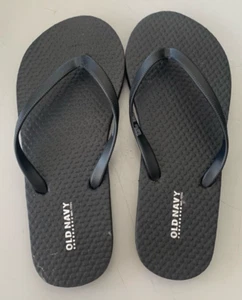 OLD NAVY UNISEX BLACK FLIP-FLOP SANDALS S/613500-02 SIZE 1-2 NEW - Picture 1 of 7