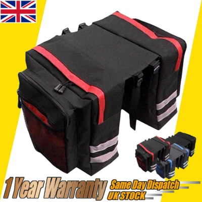 Bike Bicycle Seat Rear Bag Waterproof Pannier Rack Pack Shoulder Cycling - Image 1 of 4