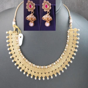 Indian Gold Plated Necklace Set With Earring Bridal Bollywood Long Necklace New - Picture 1 of 3