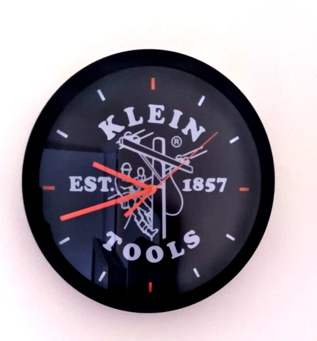 Klein LOGO Tools Electrician,  Electrical Lineman, Black, Orange Wall Clock Cover