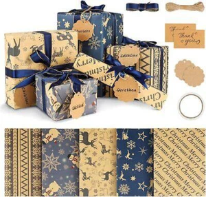 10PACK 50 x 76cm Kraft Paper Roll Shipping Wrapping Christmas Wrapping Paper - Picture 1 of 7