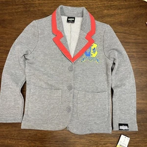 Girls' Astrid from Beetlejuice School Blazer - Charcoal Gray Size S 6/7 - Picture 1 of 10