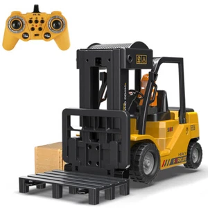 1:24 RC Forklift Truck Toy Construction Vehicle Remote Control Crane Boys Toys - Picture 1 of 16