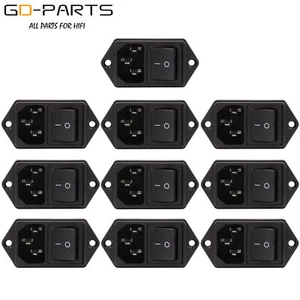Toma de corriente alterna con interruptor basculante AMP 250V 15A IEC 320 C14 - Imagen 1 de 6