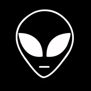 INDIFFERENT MEH ALIEN HEAD Vinyl Decal Sticker FREE USA SHIPPING UFO FACE SPACE - Picture 1 of 2