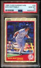 1989 FLEER SUPERSTARS 29 DON MATTINGLY PSA - 10