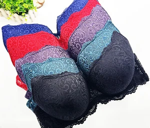 Sexy Lace Plus Size Bra Padded Underwired Bra Firm Hold 36-48 DDEFGH UK SIZE - Picture 1 of 18