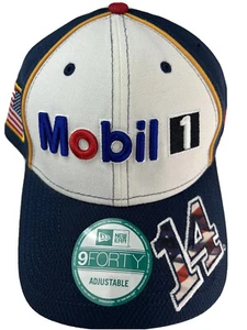 Cappello New Era 9QUARANTA Tony Stewart 14 Cappellino NASCAR Mobil 1 Regolabile Salute Americana - Foto 1 di 11