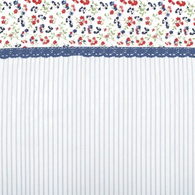 Juego de sábanas de algodón a rayas azules Pioneer Woman, sábanas de 300 hilos Foto 1 de 2