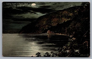 Rogers Rock Blick South Lake George NY Adirondacks Mond Nacht Postkarte N9 - Bild 1 von 3