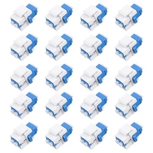 Acoplador de fibra óptica LC/UPC Keystone Jack 20 piezas para paneles de conexión placas de pared - Imagen 1 de 4