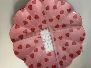 Cupcakes y Cachemira San Valentín Corazones Melamina 11" Platos de Cena 4 piezas - Imagen 1 de 5