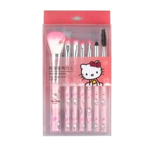Hello Kitty Makeup Brush Set with Cute Designs 7 Brushes Gift - Picture 1 of 5