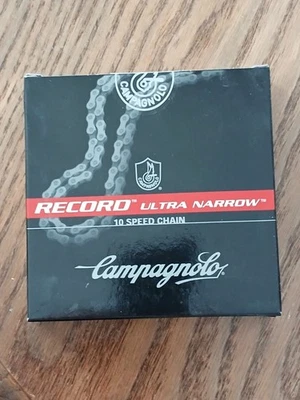   Cadena ultra estrecha Campagnolo Record 10 velocidades CNC - REX vintage Italia UD NUEVO EN CAJA Foto 1 de 2