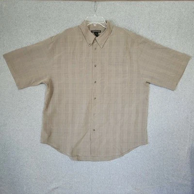 Consensus Sportswear Button Down Shirt Mens XL Short Sleeve Gray - Image 1 of 4