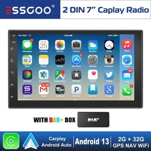 7 Zoll Android 13 DAB+ Carplay Autoradio Stereo Bluetooth GPS NAVI 2+32GB 2 DIN - Bild 1 von 13