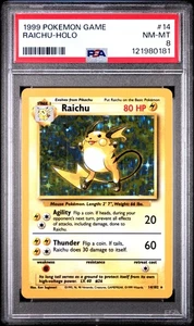Raichu Holo #14 PSA 8 - Pokemon 1999 Pokemon Base Set Ilimitado - Imagen 1 de 2