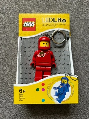 Lego 3" Classic Red SPACEMAN KEYCHAIN with WORKING LED Lite NEW in BOX 2012 - Image 1 of 4