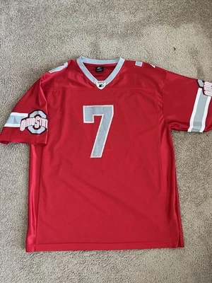 Camiseta de fútbol americano de colección Ohio State Buckeyes marca inicial para hombre grande L #7 Y2K Foto 1 de 4