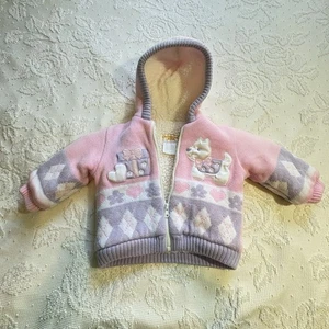 Abrigo polar forrado Serpa para niñas talla 18 meses de colección Y2K Outbrook niños cachorro rosa - Imagen 1 de 7