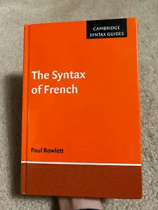 Syntax of French, Hardcover book Rowlett, Paul, - Picture 1 of 5