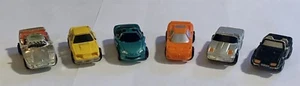 Micro Machines Galoob Sports Car Lot 6 Bugatti Mustang Ferrari Corvette Vintage - Picture 1 of 8