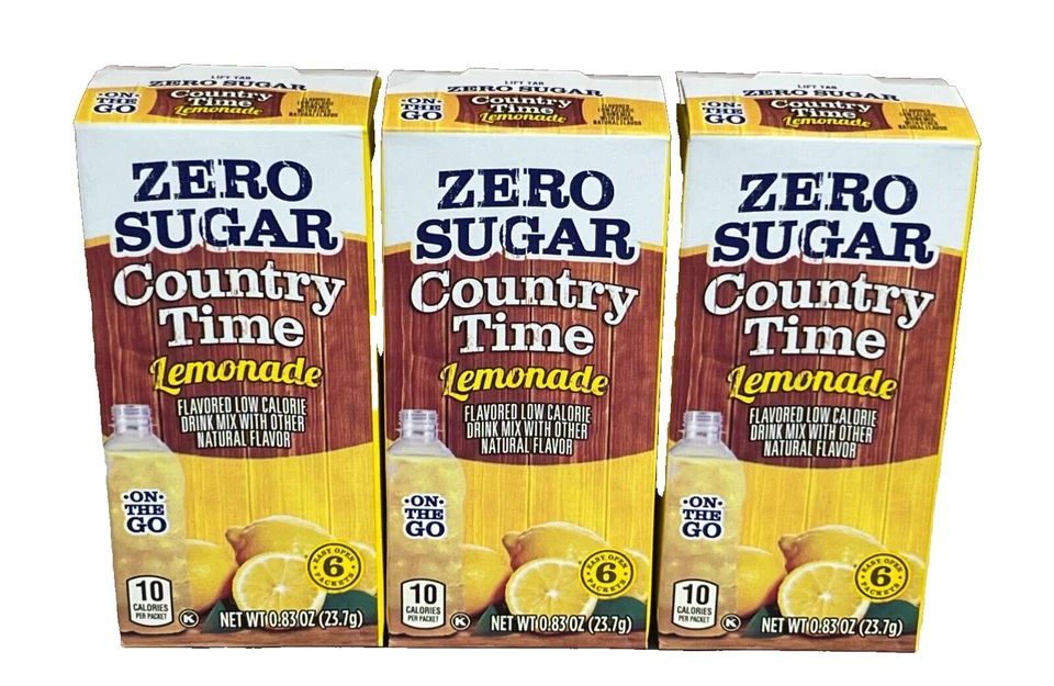 Country Time Zero Sugar Lemonade On The Go Drink Mix 0.83 oz (3 pack) - Image 1 of 1