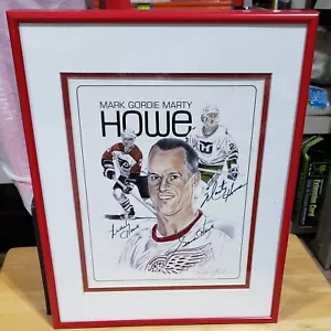 GORDIE,MARK, AND MARTY LITHO MATTED TO 11X14 NO FRAME INC - Picture 1 of 3
