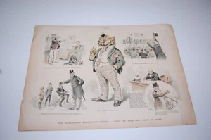 PUCK CARTOON "DER INTELLIGENTE REPUBLIKANISCHE BÜRGER" WAS ER SAGT & WAS ER TUT - Bild 1 von 8