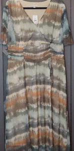 Women dresses Cato size XL Knee Length NWT Fall Colors Short Sleeve #1704 - Picture 1 of 5