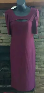 Dress Jolie & Joy Size 2 / 3 Burgundy Maroon Sexy Neckline Read Description - Picture 1 of 11
