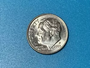 2005 P Roosevelt Dime Error Die Chip Hair,Lip,Torch - Picture 1 of 5