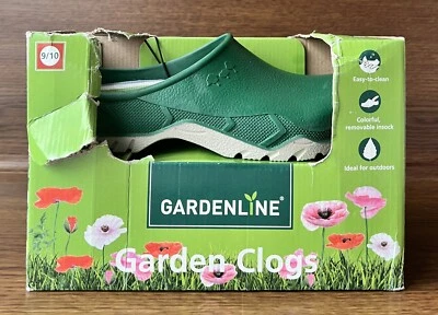 Gardenline Garden Clogs Green Rubber Size 9 /10 55041 Aldi - Image 1 of 4