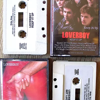 Loverboy 2 Cassette Tape Lot Get Lucky Keep It Up Weekend Queen Hot Girls 81-83 - Image 1 of 2