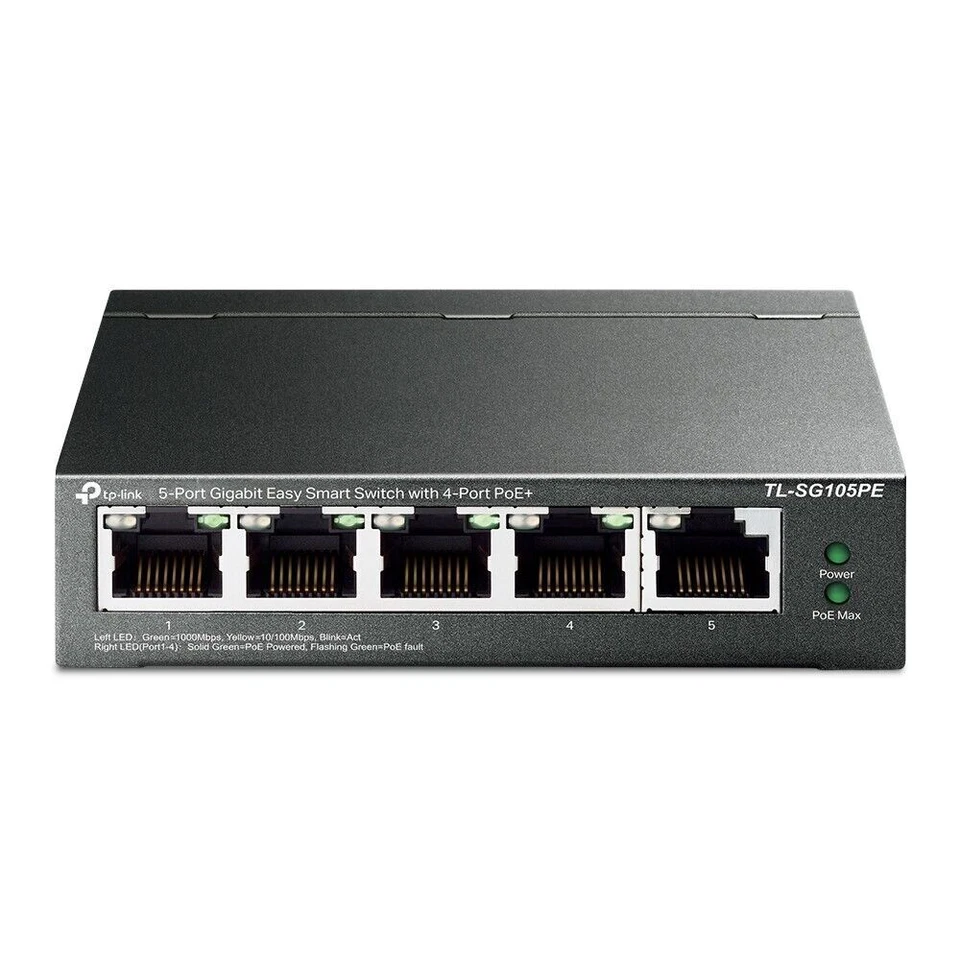 TP-LINK Tl-sg108pe Managed Gigabit Switch Poe Port-vlan Vlan-tagging Lag