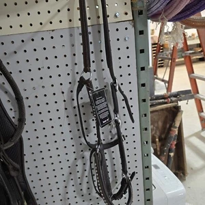 Horze Halter Leather Crystal Bling Brown 22282-BR-F - Picture 1 of 7