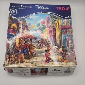 Disney Dreams "Mickey & Minnie In Mexico" Ceaco 750 Piece Puzzle Thomas Kinkade - Picture 1 of 10