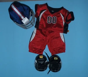 BUILD A BEAR PLUSH BOY BEAR FOOTBALL OUTFIT W CLEATS LOT BAB - Imagen 1 de 2