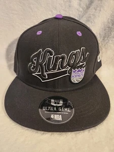 New Ultra Game NBA Basketball Sacramento Kings Snapback Hat Cap Black - Picture 1 of 4
