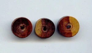 12 NEUMÁTICOS DE MADERA BRASILEÑOS GENUINOS DE COLECCIÓN DONUT REDONDO 20x5mm. CUENTAS 2994 - Imagen 1 de 1