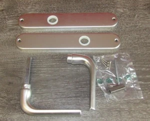 Placa de dedo larga 230 mm metal satinado manijas de puerta internas cerradura de pestillo de palanca - Imagen 1 de 6