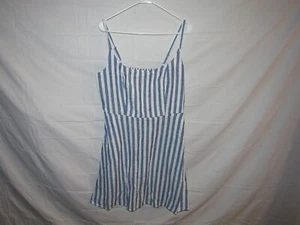 Old Navy Women's Blue White Stripe Cami Mini Dress Size L Tall NWT - Picture 1 of 5