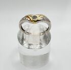 585Er Weißgold Und Gelbgold Ring Mit 0,15Ct Diamanten