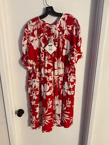 Women NWT "Ava + VIV" red/white, short sleeve shift. Size 3X. Reg.$30.00 - Picture 1 of 2