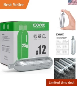 12 Pack of 16g CO2 Cartridges: Perfect for Road & Mountain Bike Rapid Fixes - Picture 1 of 8