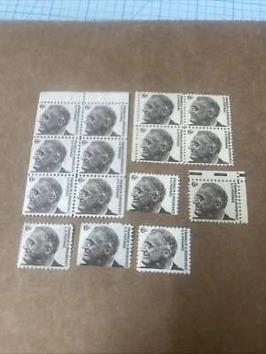 Scott # 1305 US Franklin D. Roosevelt 6¢ Stamp 2 Blocks, 5 loose stamps MINT/MNH - Image 1 of 4
