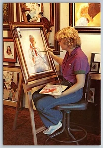 Postal California Solvang Pintor Helle Hane Kelly's Gallery of Fine Art 21W - Imagen 1 de 2